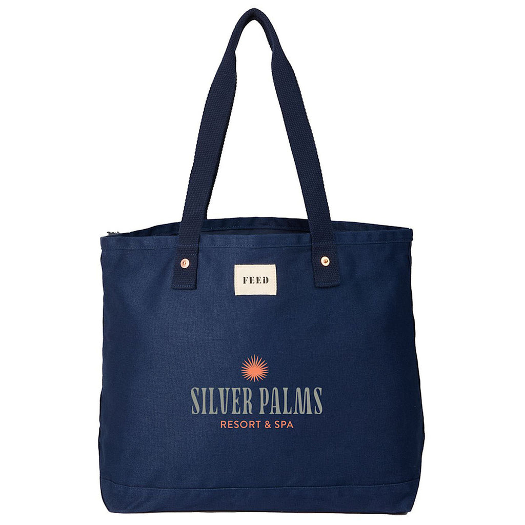 FEED Navy Organic Cotton Weekend Tote