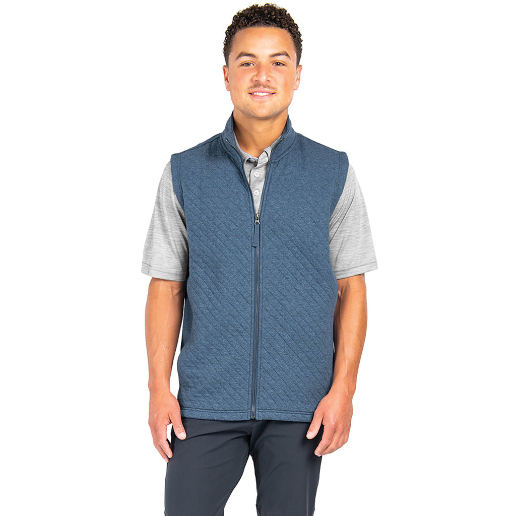 Charles River Men's Storm Blue Heather Franconia Quilted Vest