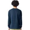 American Apparel Unisex Sea Blue Super Heavyweight Long Sleeve Pocket Tee