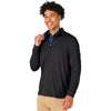 Charles River Men's Black Heather Vista Tri-Blend Quarter Zip