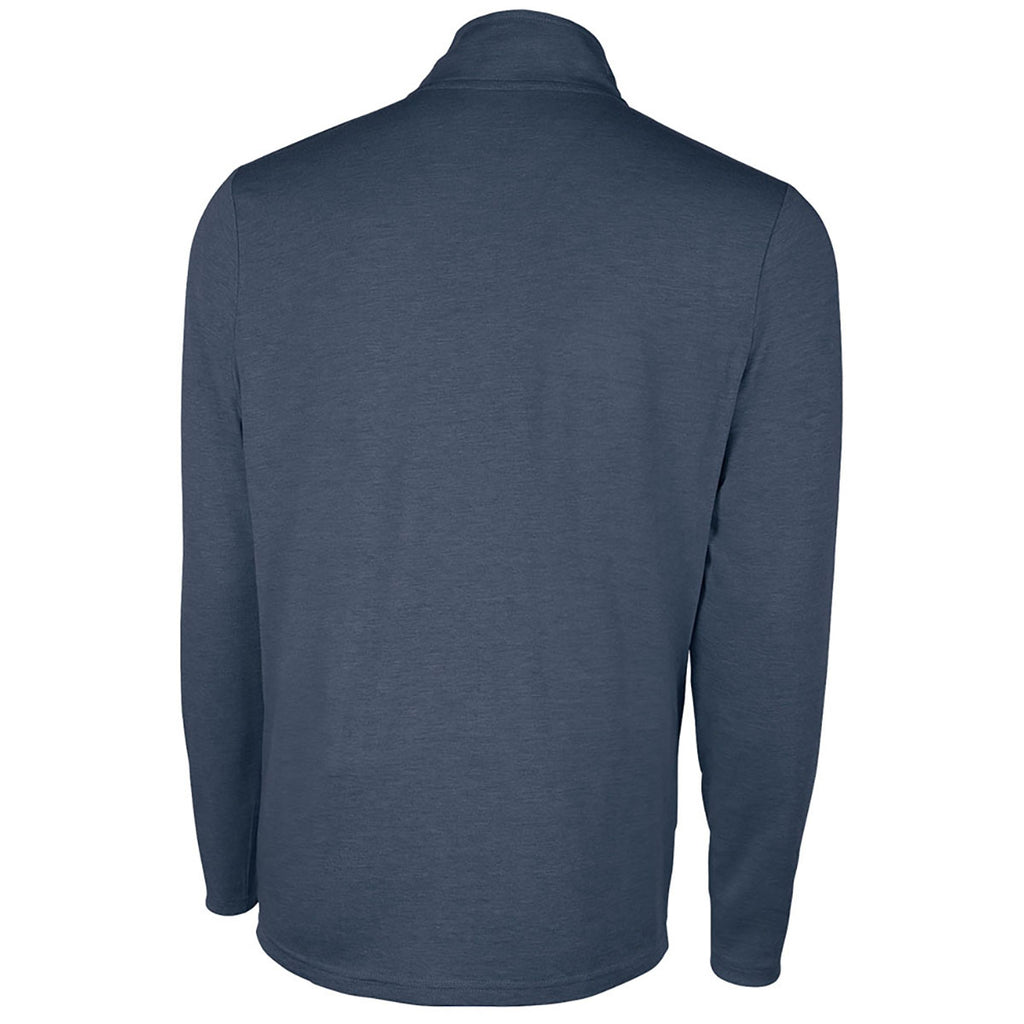 Charles River Men's Navy Heather Vista Tri-Blend Quarter Zip