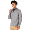 Charles River Men's Light Grey Heather Vista Tri-Blend Quarter Zip