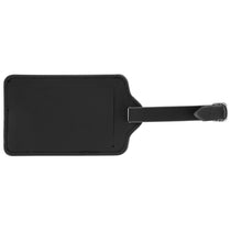 Hit Black with Grey Recycled Leatherette Luggage Tag
