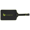 Hit Black with Lime Green Recycled Leatherette Luggage Tag
