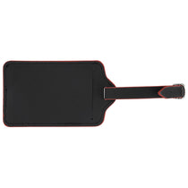 Hit Black with Red Recycled Leatherette Luggage Tag