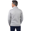 Landway Men's Heather Athletic Grey Ashland Quarter-Zip Sweater-Knit Fleece