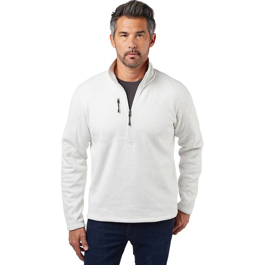 Landway Men's Seashell Arroyo Textured Quarter-Zip Sweater Fleece