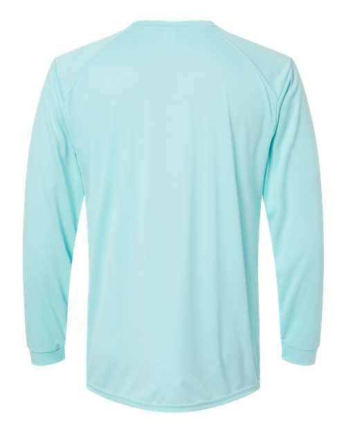 Paragon Aqua Blue Unisex Long Islander Performance Long Sleeve T-Shirt
