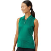 Adidas Women's Pure Teal Ottoman Sleeveless Polo