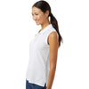 Adidas Women's White Ottoman Sleeveless Polo
