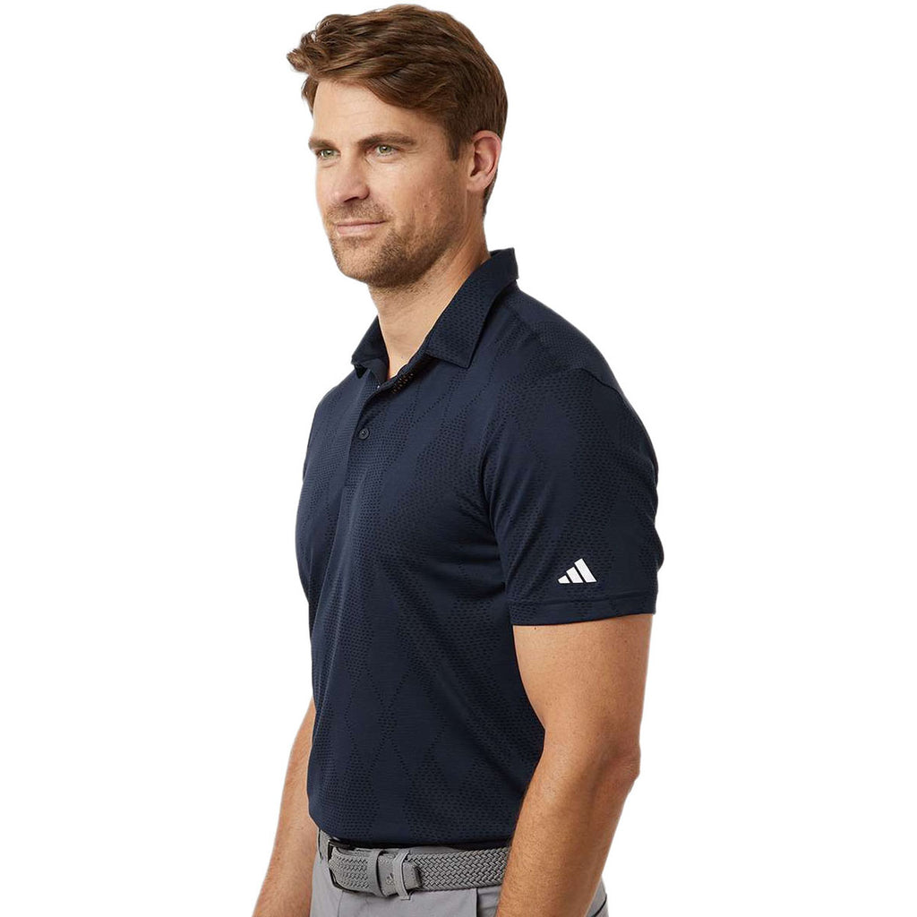Adidas Men's Collegiate Navy Ultimate Textured Polo