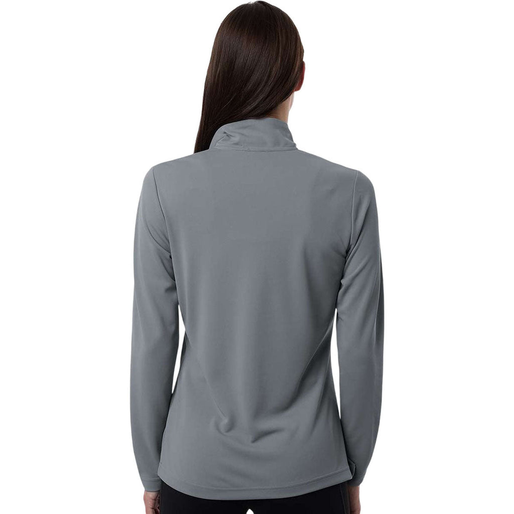 Adidas Women's Grey Three Lightweight Quarter-Zip Pullover