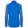 Adidas Women's Glory Blue Stripe Block Quarter-Zip Pullover