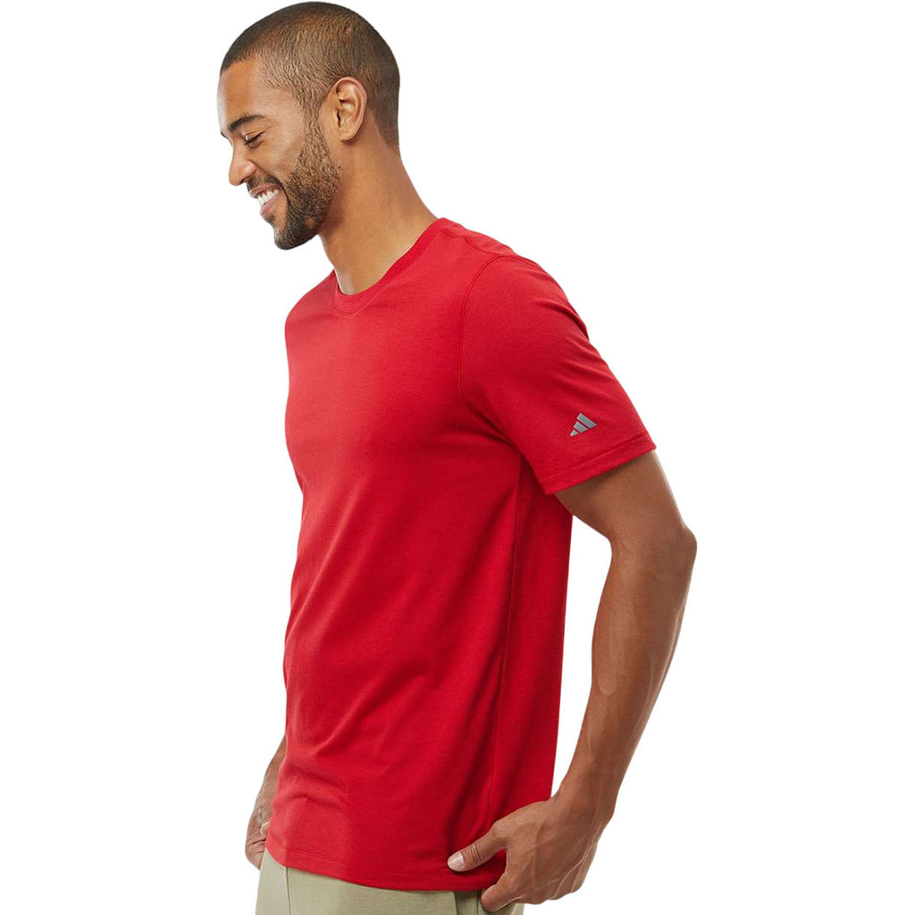 Adidas Men's Power Red Blended T-Shirt