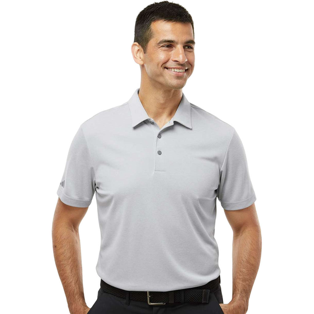 Adidas Men's Grey Two Melange Heathered Polo