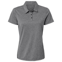 Adidas Women's Black Melange Heathered Polo