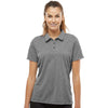 Adidas Women's Black Melange Heathered Polo