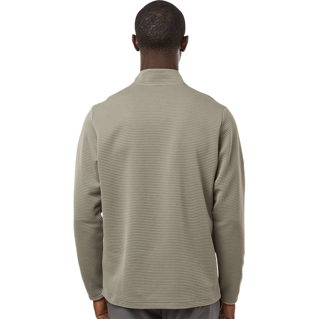 Adidas Men's Silver Pebble Spacer Quarter-Zip Pullover