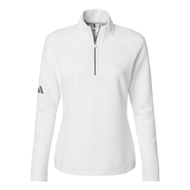 Adidas Women's Core White Spacer Quarter-Zip Pullover