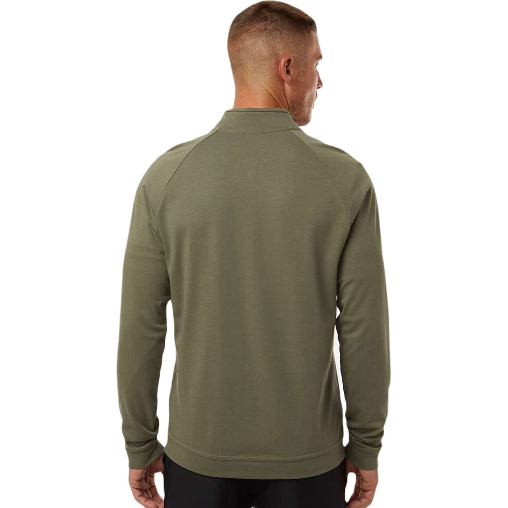 Adidas Men's Olive Strata Club Quarter Zip Pullover