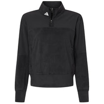 Adidas Women's Black Fleece Quarter Zip Pullover