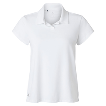 Adidas Women's Solid White Blend Polo