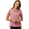 Adidas Women's Pink Strata Melange Blend Polo