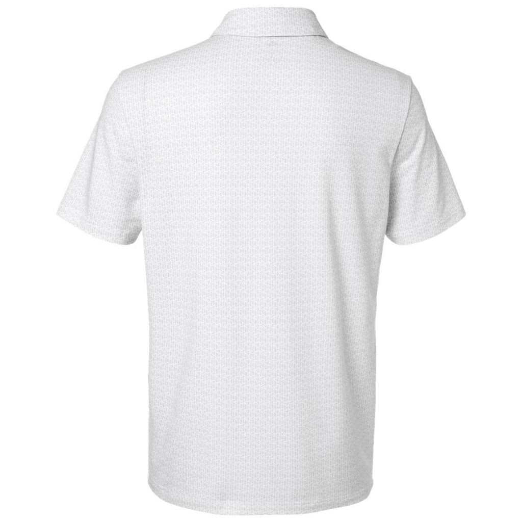 Adidas Men's White Printed Blend Polo