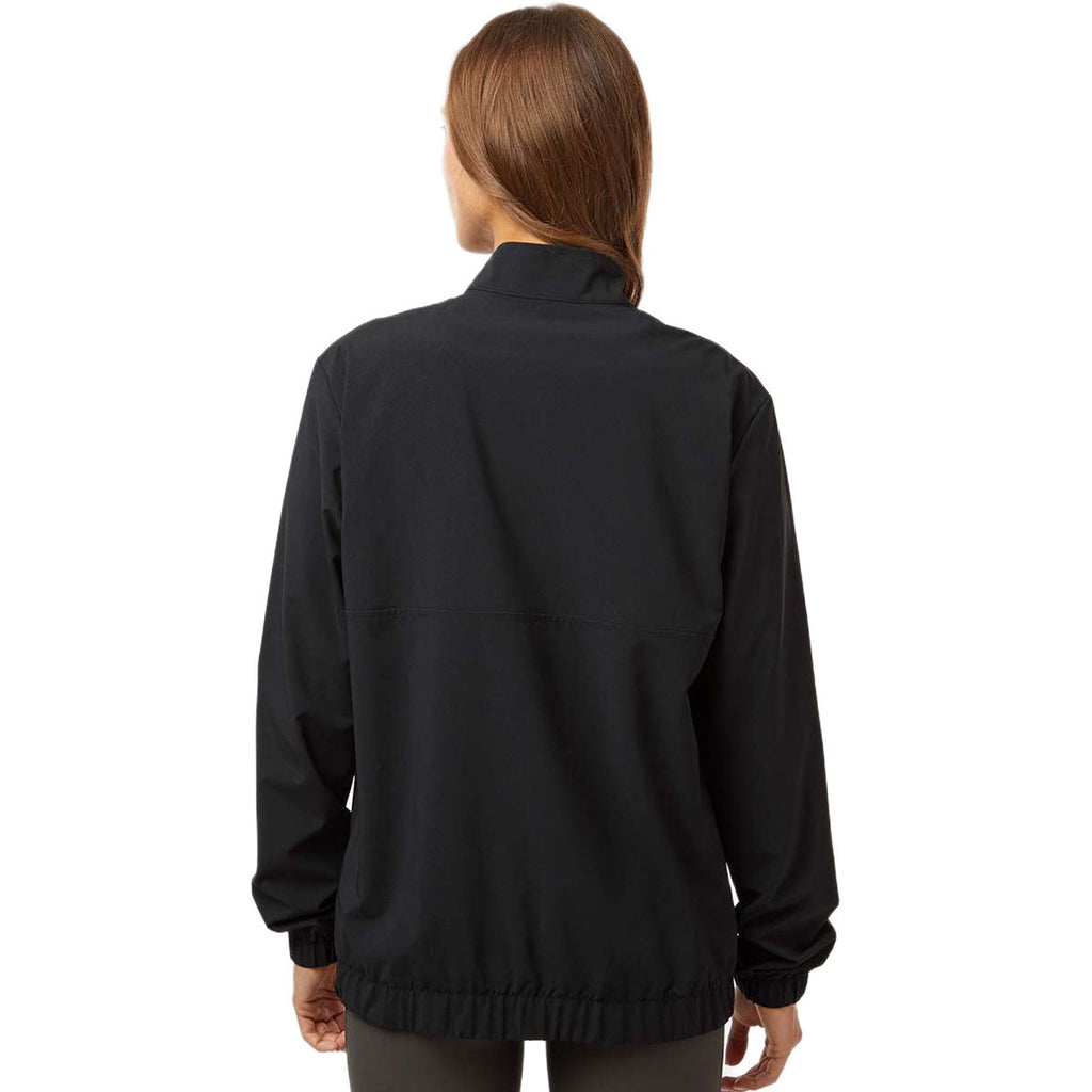 Adidas Women's Black Woven Half-Zip Pullover