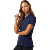 Adidas Women's Dark Blue Textured Stripe Polo