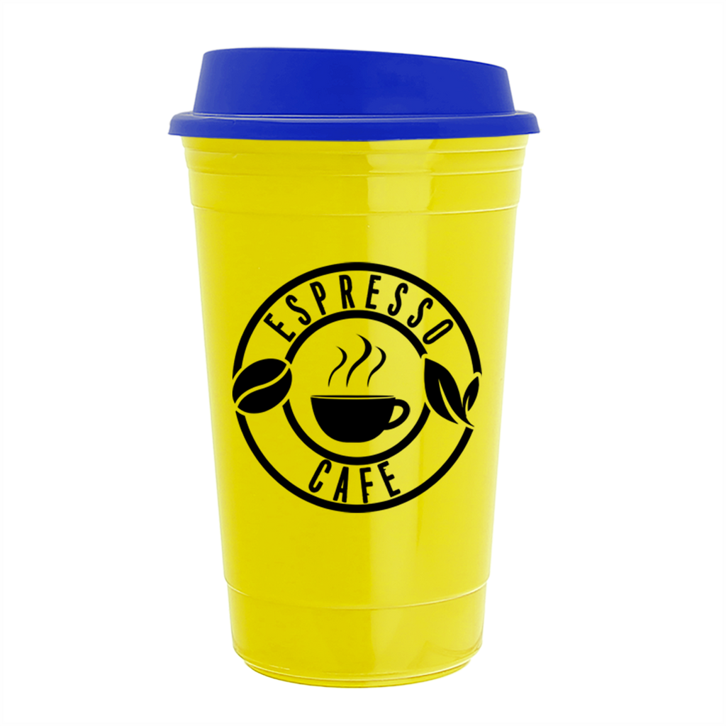 Garyline Yellow Traveler Insulated Cup - 16 oz.