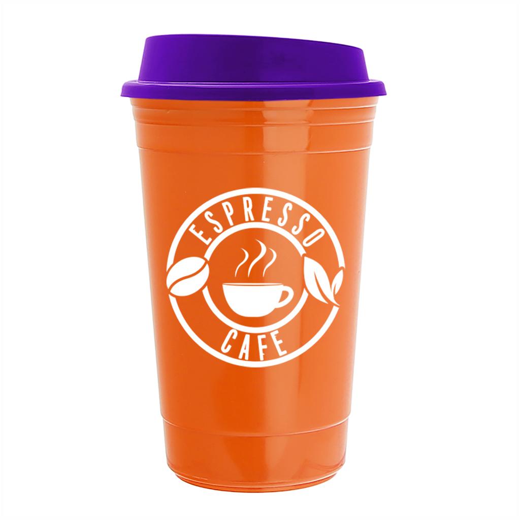 Garyline Orange Traveler Insulated Cup - 16 oz.