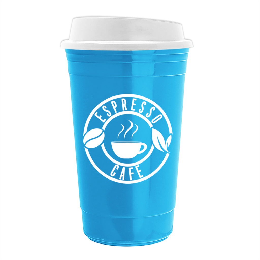Garyline Cyan Traveler Insulated Cup - 16 oz.