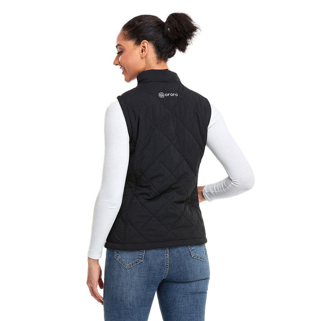 Ororo Women's Black Heated Quilted Vest