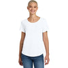 Allmade Women's Bright White Relaxed Tri-Blend Scoop Neck Tee