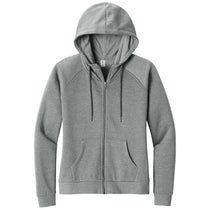 Allmade Women's Aluminum Grey Heather Organic CVC Fleece Full-Zip Hoodie