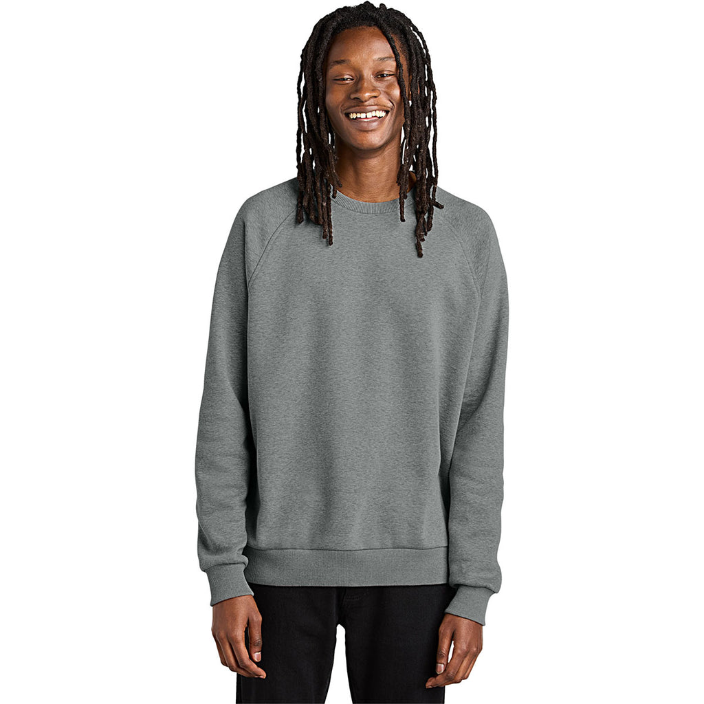 Allmade Unisex Aluminum Grey Heather Organic CVC Fleece Crewneck Sweatshirt