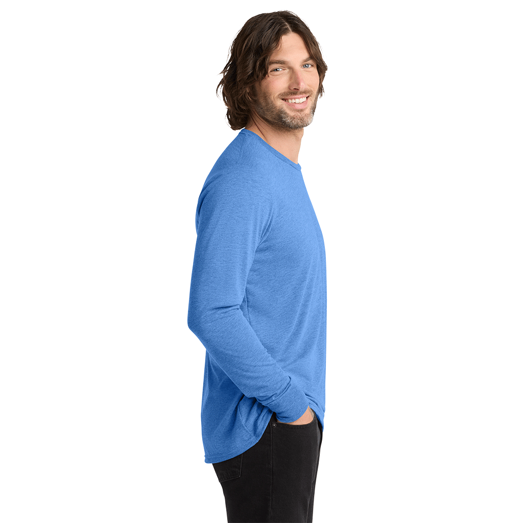Allmade Unisex Azure Blue Tri-Blend Long Sleeve Tee