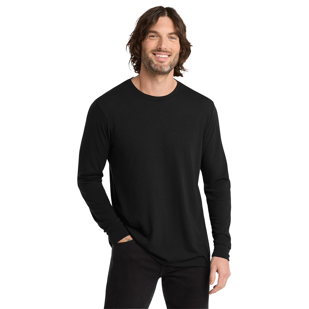 Allmade Unisex Space Black Tri-Blend Long Sleeve Tee