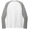 Allmade Unisex Aluminum Grey/Bright White Tri-Blend Long Sleeve Colorblock Raglan