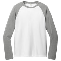 Allmade Unisex Aluminum Grey/Bright White Tri-Blend Long Sleeve Colorblock Raglan