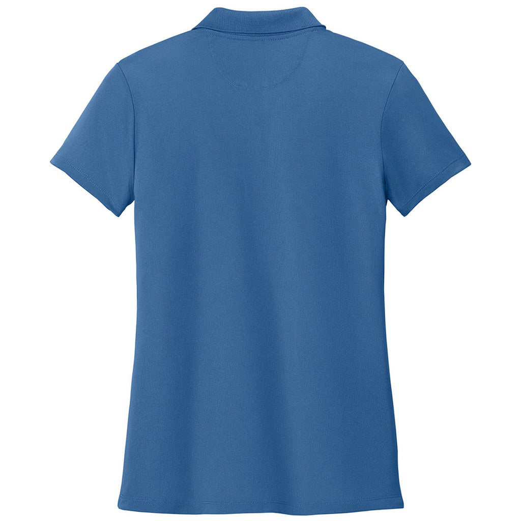 Brooks Brothers Women's Charter Blue Mesh Pique Performance Polo