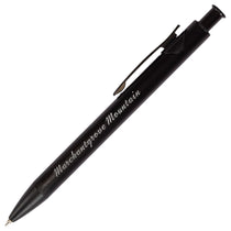 Logomark Black Illuminate Recycled Aluminum Plunge-Action Pen