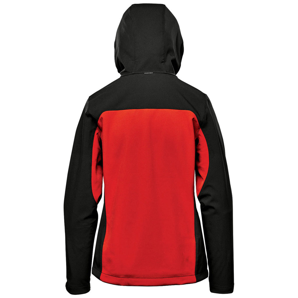 Stormtech Women's Bright Red/Black Cascades Softshell Hoody