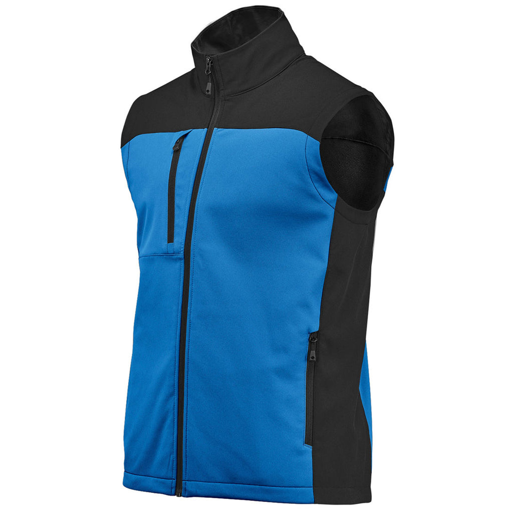 Stormtech Men's Azure Blue/Black Cascades Softshell Vest