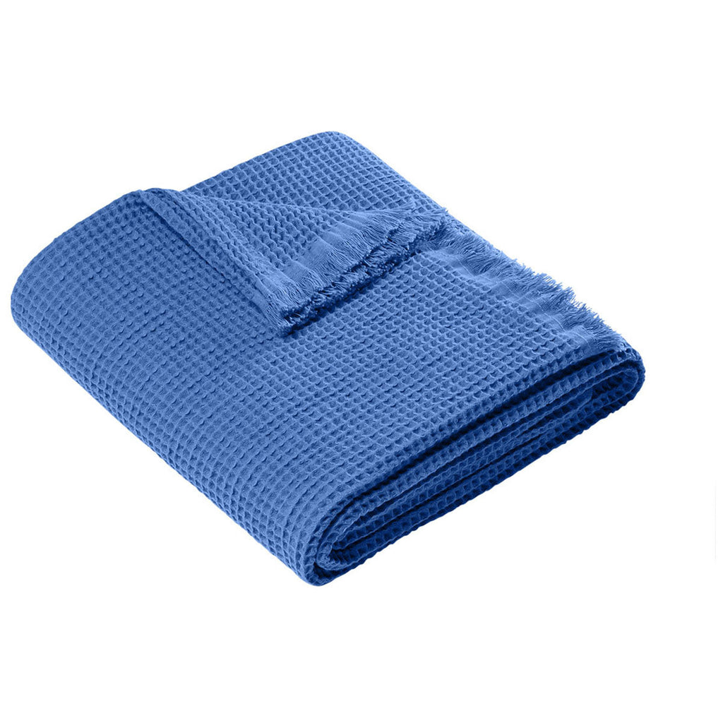 Port Authority Ultramarine Blue Waffle Throw