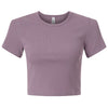 American Apparel Women's Smokey Violet Baby Rib Cropped Tee