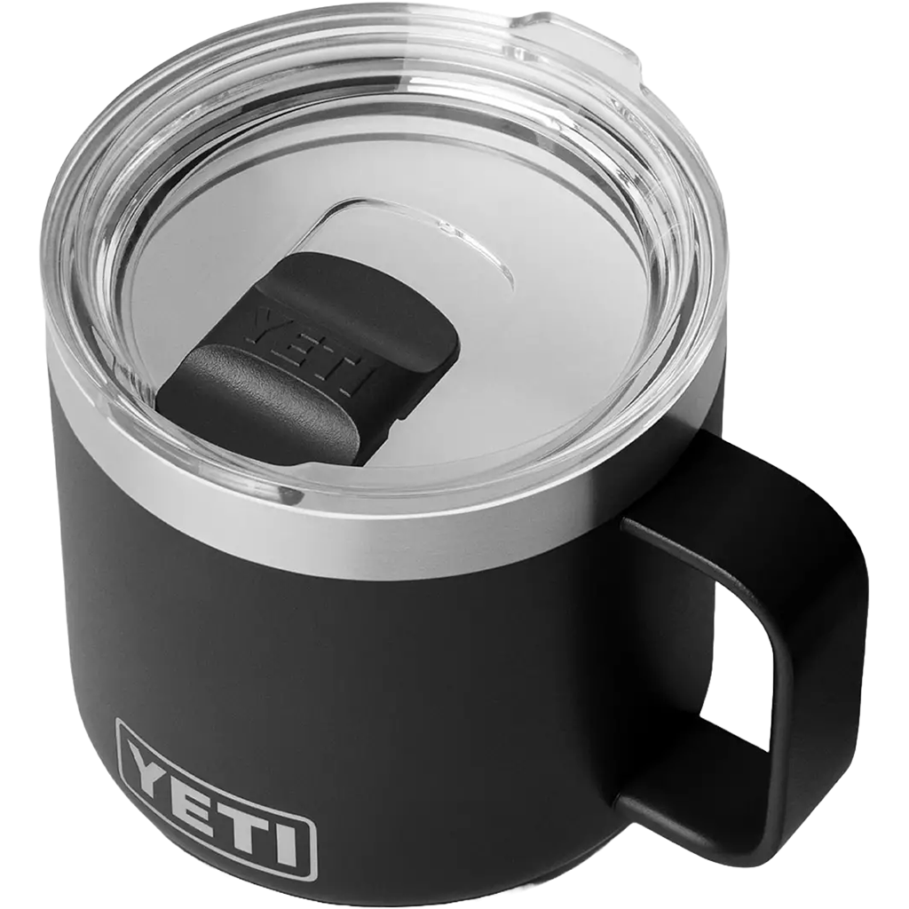 YETI Black Rambler 14 oz Stackable Mug with Durasip Ceramic Lining