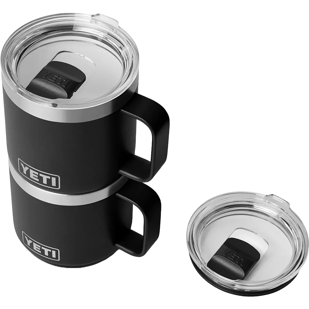 YETI Black Rambler 14 oz Stackable Mug with Durasip Ceramic Lining