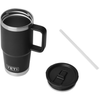 YETI Black Rambler 20 oz Travel Straw Mug with Color-Matched Straw Lid